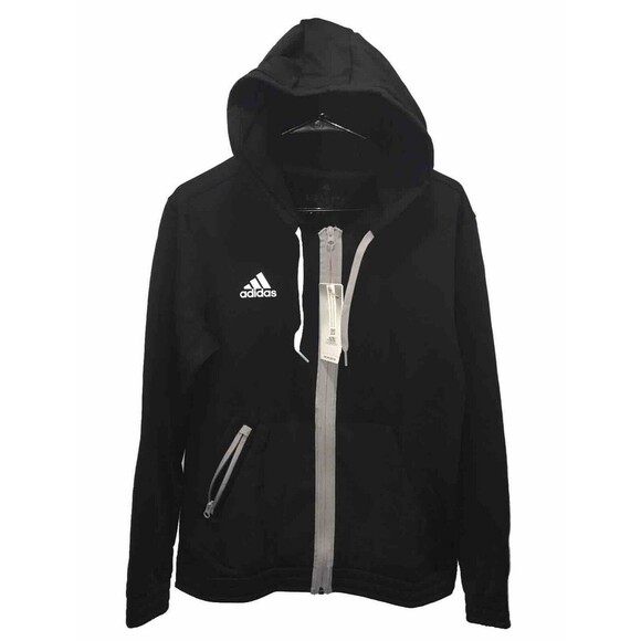 Adidas Women´s Team Issue Full Zip Pocket Fleece Hoddie Size Medium Black $75 Sweatshirts & Hoodies